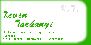 kevin tarkanyi business card